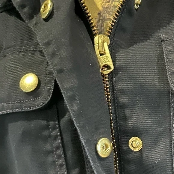 J Crew Factory Women’s Navy Blue Resin Coated Twill Field Jacket XS - Picture 8 of 9